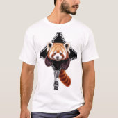 Red Panda with zipper T-shirt (Voorkant)