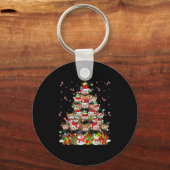 Red Panda Xmas Lighting Tree Santa Red Panda Chris Sleutelhanger (Voorkant)