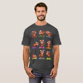 Red Panda Yoga  Funny Red Pandas In Yoga Poses T-shirt (Voorkant volledig)