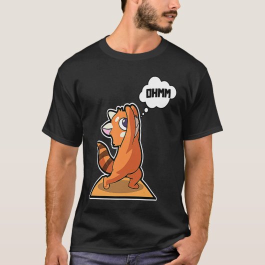 Red Panda Yoga Poses Sport Gymnastics Ohm Heartbea T-shirt (Voorkant)