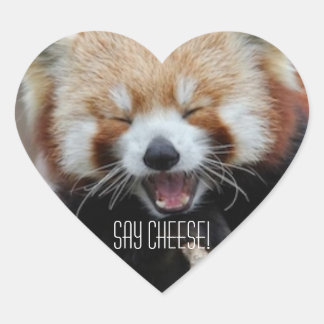 Red Panda - zeg kaas! Hart Sticker