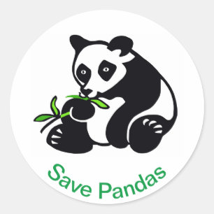 Red PANDAS - Bedreigd dier - Wildlife-China Ronde Sticker