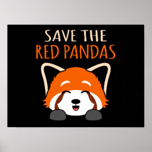 Red Pandas Cute Pet Animal Panda Lover Gr Poster