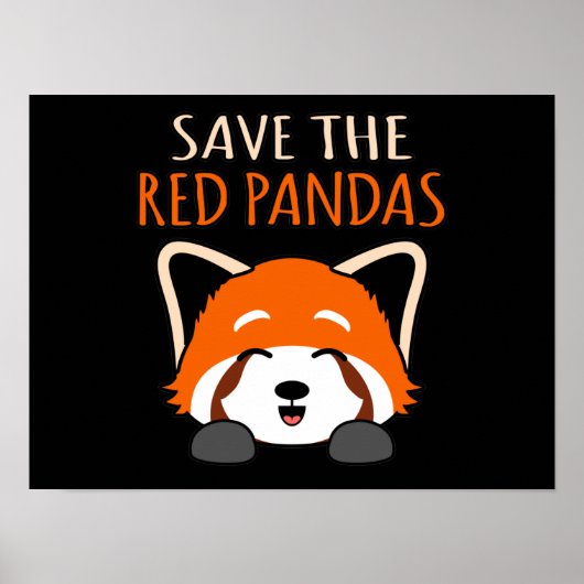 Red Pandas Cute Pet Animal Panda Lover Gr Poster (Voorkant)