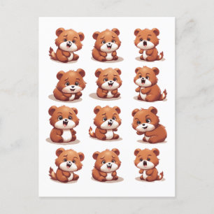 Red Pandas Feestdagenkaart