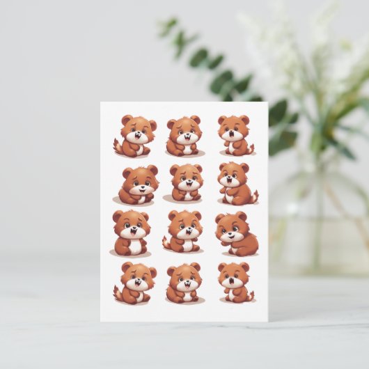 Red Pandas Feestdagenkaart (Staand voorkant)