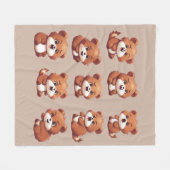 Red Pandas Fleece Deken (Voorkant (Horizontaal))