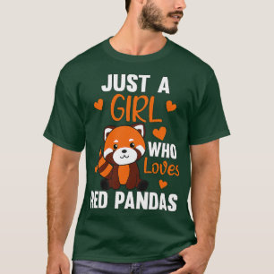 Red Pandas Girl Love Red Panda Kawaii T-shirt