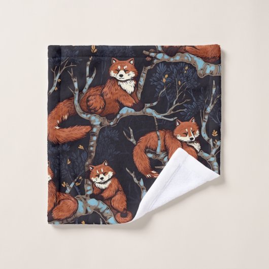 Red Pandas in bomen Bad Handdoek (Wasdoekje)