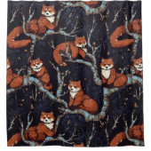 Red Pandas in bomen Douchegordijn (Voorkant)