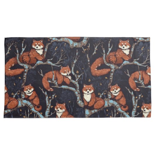 Red Pandas in bomen Kussensloop (Voorkant-Rechts)