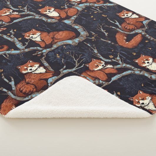 Red Pandas in bomen Sherpa Deken (3/4)