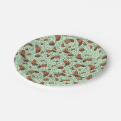 Red Pandas in Green Papieren Bordje (Gekanteld)