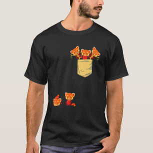 Red Pandas in Pocket Geweldige Cute Panda Beer Ani T-shirt