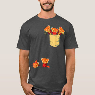 Red Pandas in Pocket Geweldige Cute Panda Beer Ani T-shirt
