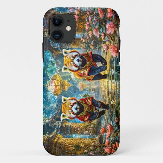 Red Pandas Jade Palace Design van Rich AMeN Gill Case-Mate iPhone Case (Achterkant)
