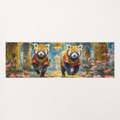 Red Pandas Jade Palace Design van Rich AMeN Gill Yogamat (Achterkant (horizontaal))