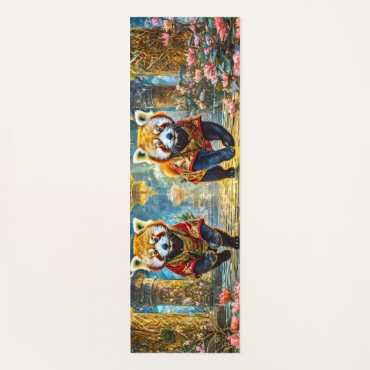 Red Pandas Jade Palace Design van Rich AMeN Gill Yogamat (Voorkant)