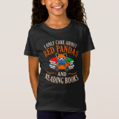 Red Pandas Reading Books Cute Pet Animal Panda Lov T-shirt (Voorkant)