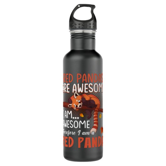 Red Pandas zijn Geweldige, dus ik ben een rode Pan Waterfles (Voorkant)