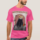 Red Pandazilla Red Panda Giant Monster Parody T-shirt (Voorkant)