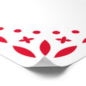 Red Papel Picado Mis Quince Años Poster (Hoek)