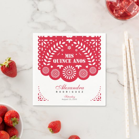Red Papel Picado Mis Quince Años Servet (Insitu)