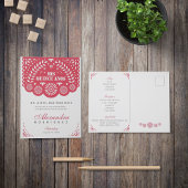 Red Papel Picado Mis Quince Años Uitnodiging Briefkaart