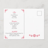 Red Papel Picado Mis Quince Años Uitnodiging Briefkaart (Achterkant)