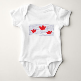 Red Paper Boats baby-springpak Romper