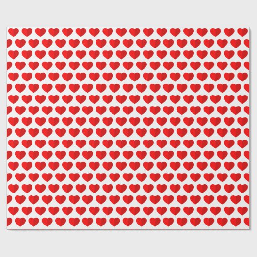 Red Paper Hearts Pattern Cadeaupapier (Vlak)