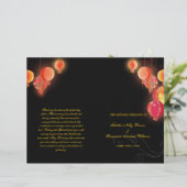 Red Paper Lantern Wedding Bi Fold Program (Staand voorkant)