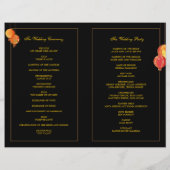 Red Paper Lantern Wedding Bi Fold Program (Achterkant)