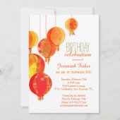 Red Paper Lanterns 60ste verjaardag Kaart (Voorkant)