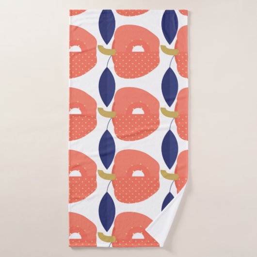 Red Paprika: Naadloos geïnspireerd op kruiden. Badhanddoek (Badhanddoek)
