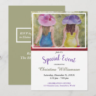 RED PARK BENCH ARTIJ INVITE KAART