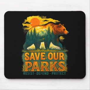 Red parken behoud beer natuur park bezoekers muismat