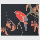 Red Parrot aan de tak van een boom van Ito Jakuchu Cadeaupapier (Vlak)