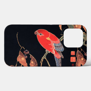 Red Parrot aan de tak van een boom van Ito Jakuchu Case-Mate iPhone Case