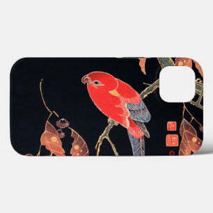Red Parrot aan de tak van een boom van Ito Jakuchu Case-Mate iPhone Case