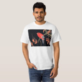 Red Parrot aan de tak van een boom van Ito Jakuchu T-shirt (Voorkant volledig)