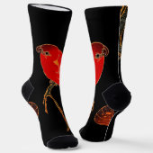 Red Parrot Fine Art Sokken (Gebogen)