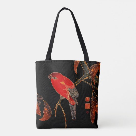 Red Parrot Fine Art Tote Bag (Achterkant)
