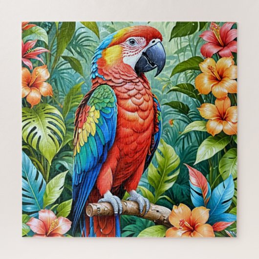 Red Parrot Paradise Legpuzzel (Verticaal)