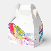 Red Parrot Wedding Cake Favour Box Rosella Bird Bedankdoosjes (Achterkant)