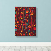 Red Particles Wrapped Canvas (Insitu (Houten vloer))