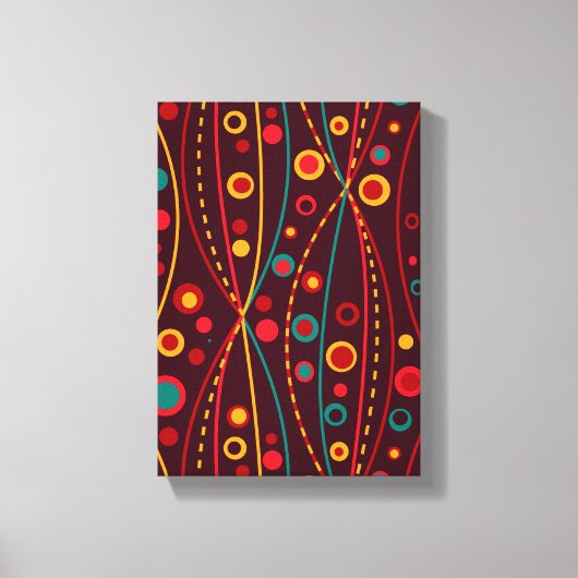 Red Particles Wrapped Canvas (Voorkant)