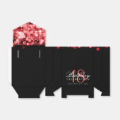 Red Party Sparkles 18e verjaardag gunst Bedankdoosjes (Uitgevouwen)