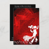 Red Passion Dance Party Charleston Kaart (Voorkant / Achterkant)