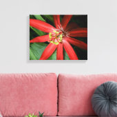 Red Passion Flower Canvas Afdruk (Insitu (Woonkamer))